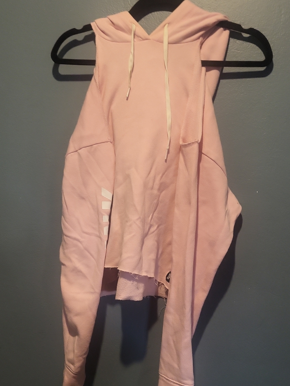 Pink Shoulderless Hoodie
